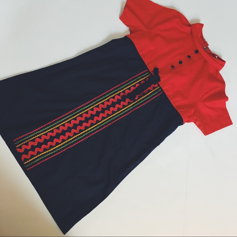 Vintage toddler girl rick rack dress💞